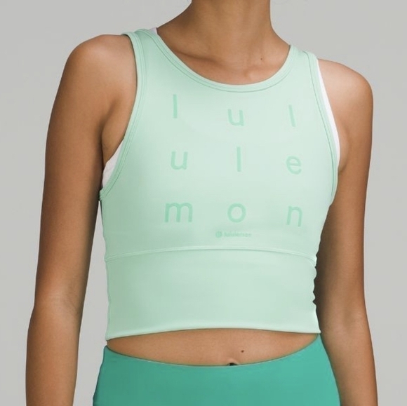 Nwt Lululemon Reversible Power Pivot Everlux Tank Top in Wild Mint Size 4 - Picture 7 of 8